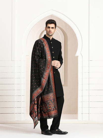 Black Solid Indowestern | TULA