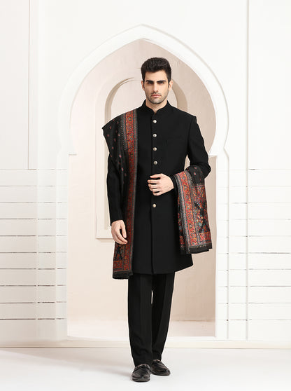 Black Solid Indowestern | TULA