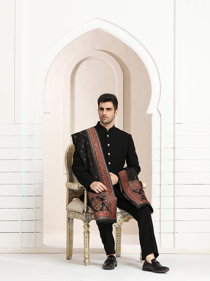 Black Solid Indowestern | TULA