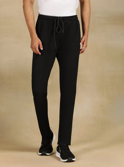 Black Solid Slim Fit Track Pant | Jade Play
