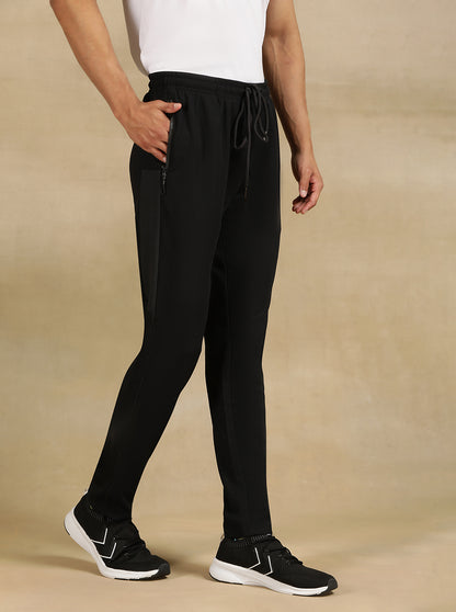 Black Solid Slim Fit Track Pant | Jade Play
