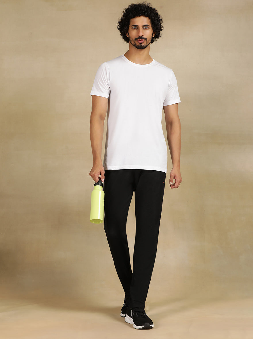 Black Solid Slim Fit Track Pant | Jade Play