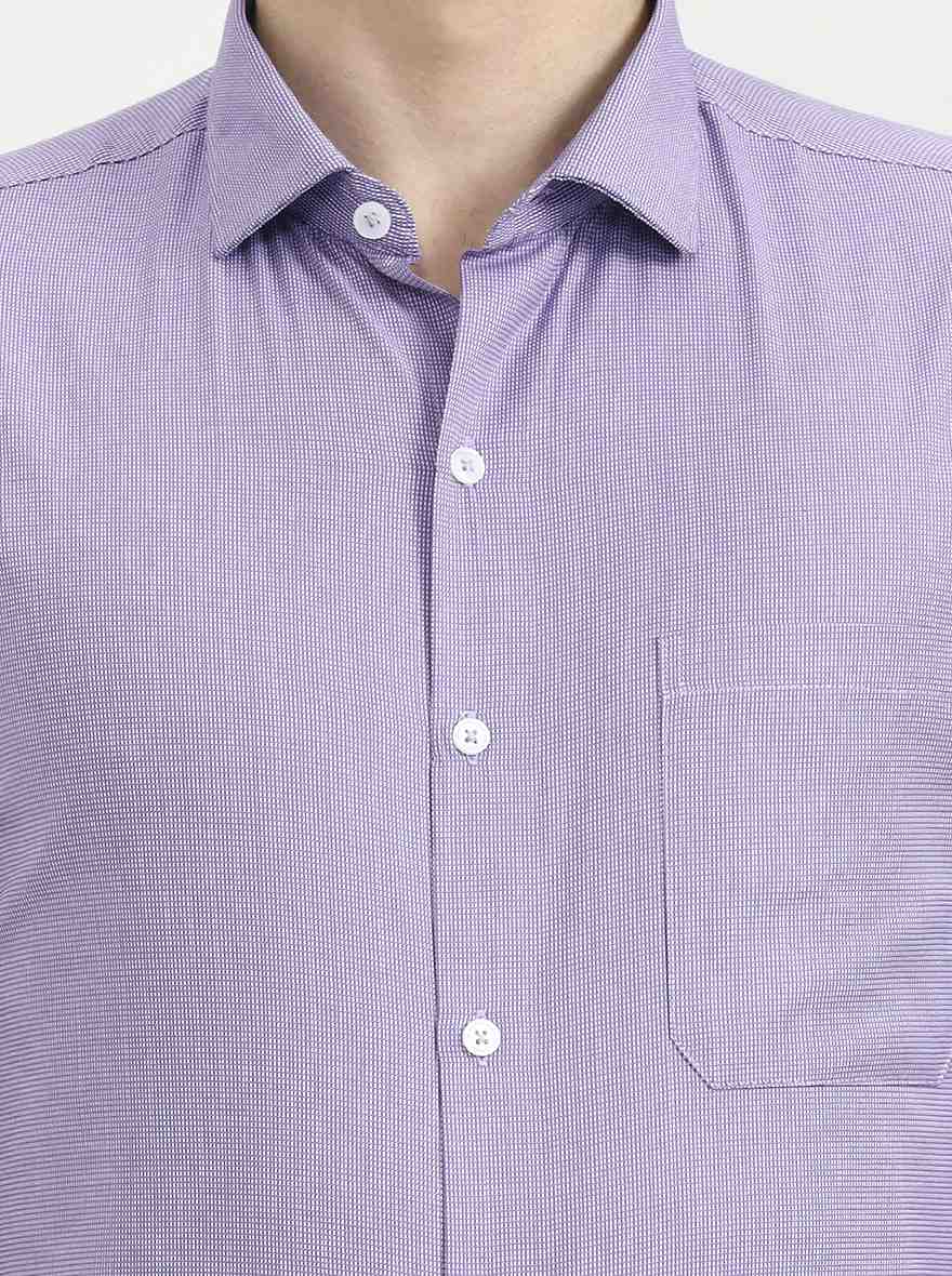 Purple Solid Slim Fit Formal Shirt | Greenfibre