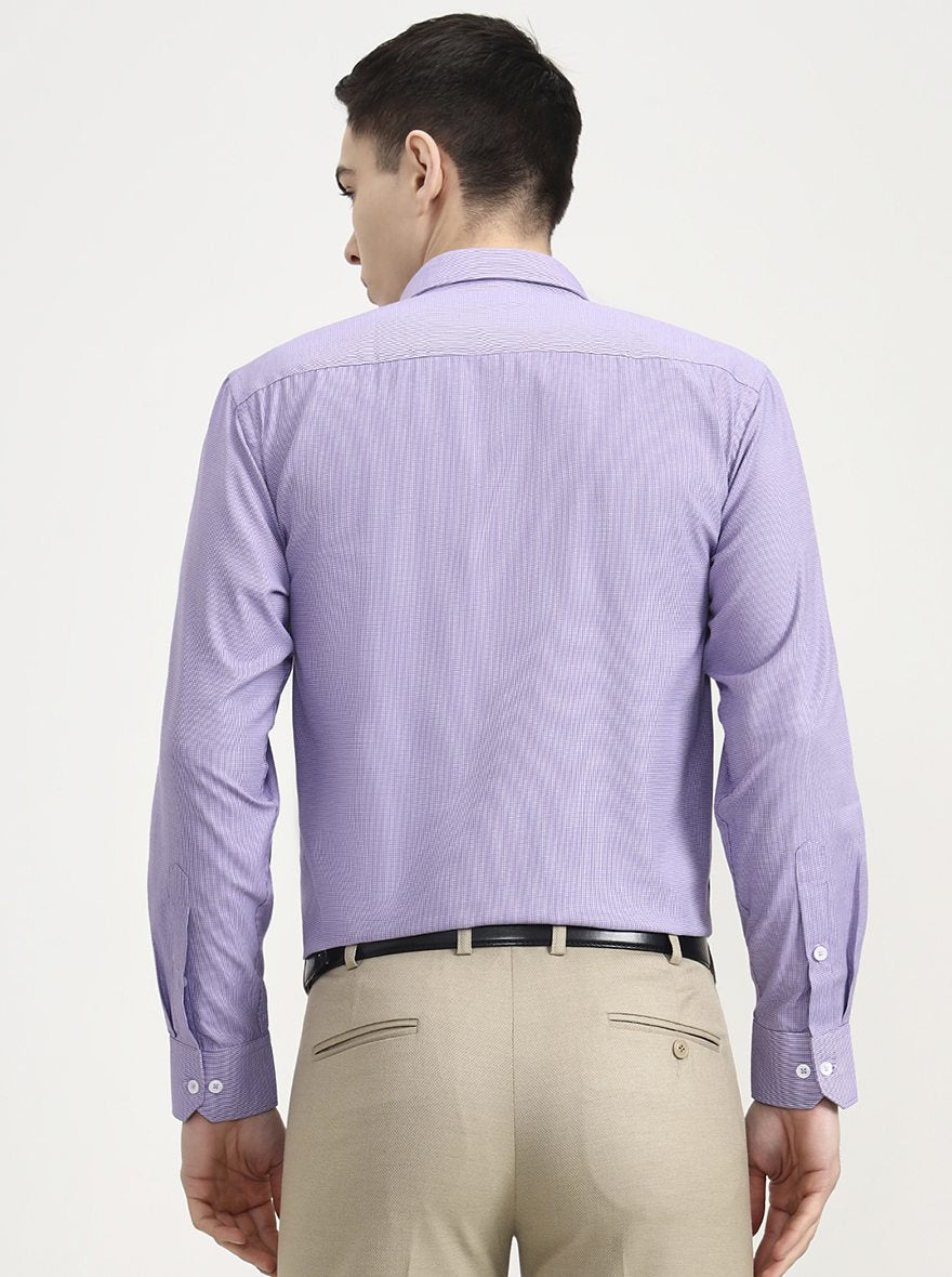 Purple Solid Slim Fit Formal Shirt | Greenfibre