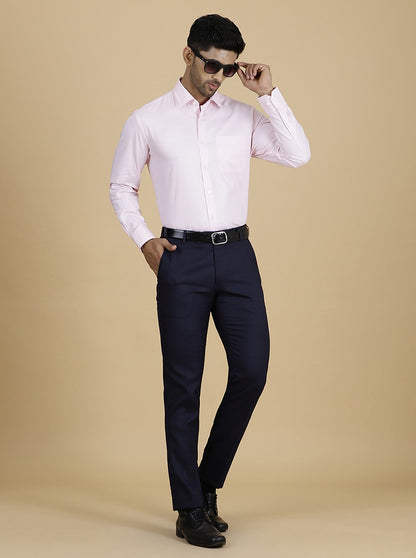Pink Solid Regular Fit Formal Shirt | JadeBlue
