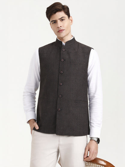 Maroon & Green Solid  Modi Jacket | JadeBlue