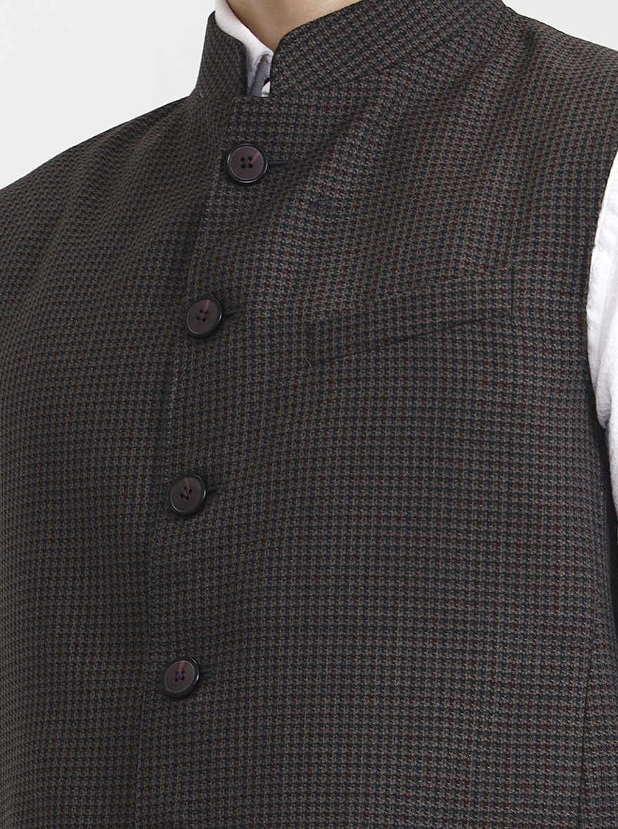 Maroon & Green Solid  Modi Jacket | JadeBlue