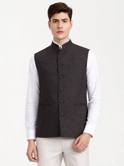Maroon & Green Solid  Modi Jacket | JadeBlue