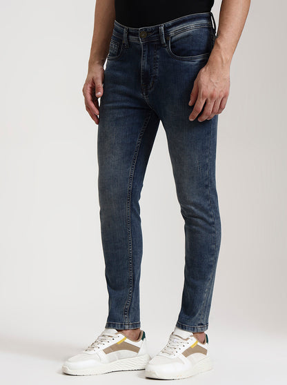 Mid Indigo Washed Rider Fit Jeans | JadeBlue