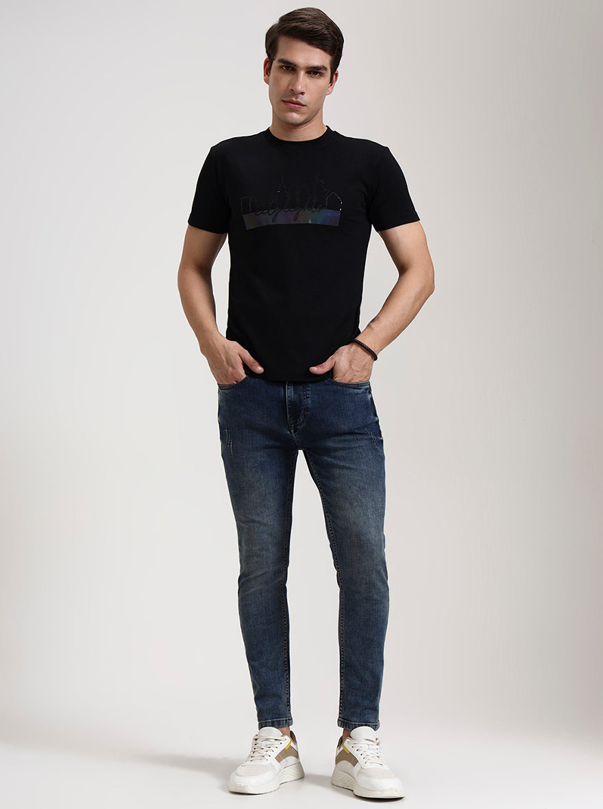 Mid Indigo Washed Rider Fit Jeans | JadeBlue