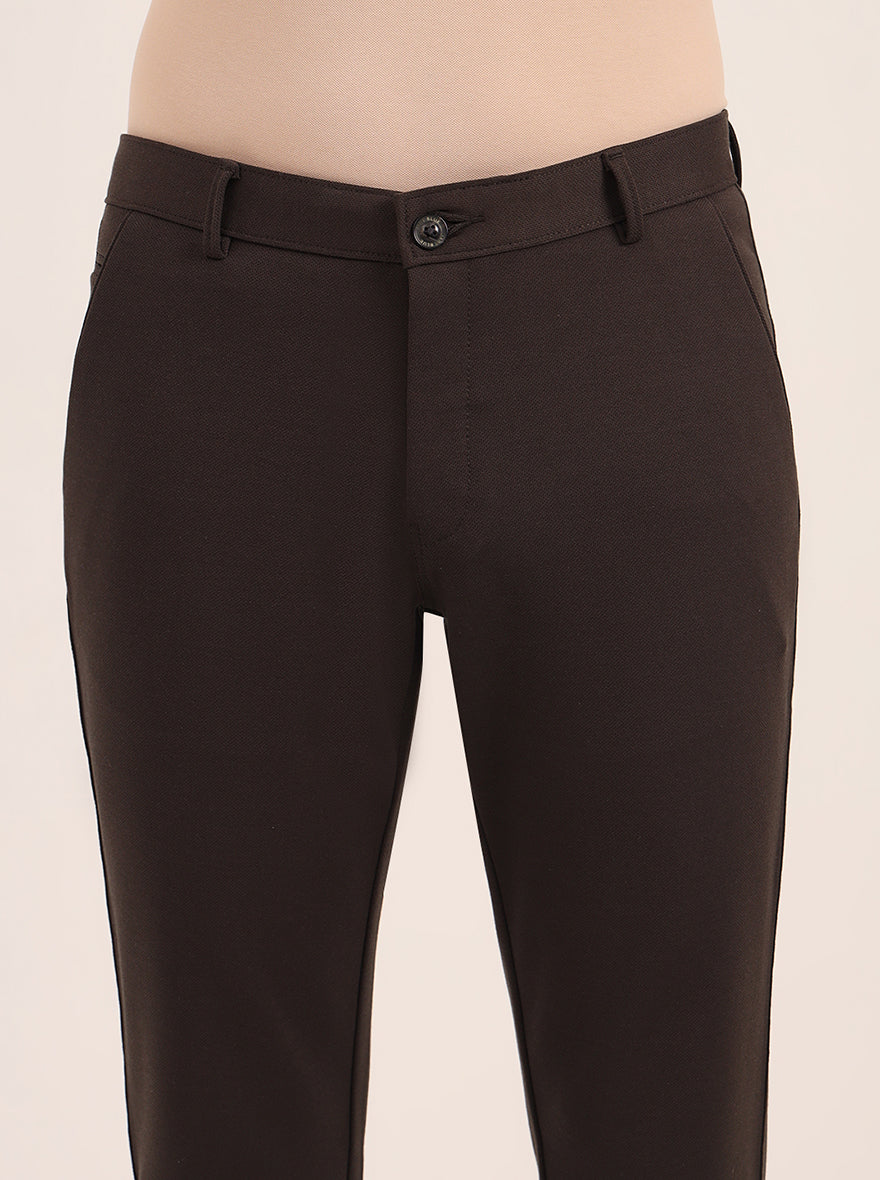 Olive Green Solid Slim Fit Club Wear Trouser | JB Studio