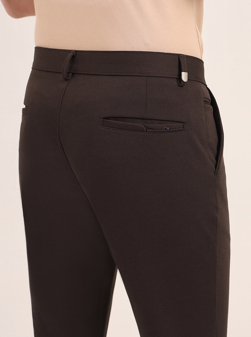 Olive Green Solid Slim Fit Club Wear Trouser | JB Studio