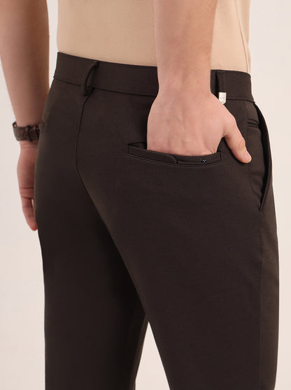 Olive Green Solid Slim Fit Club Wear Trouser | JB Studio