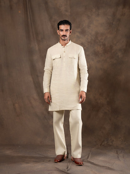 Pista Embroidered  Kurta Pajama | Virasana
