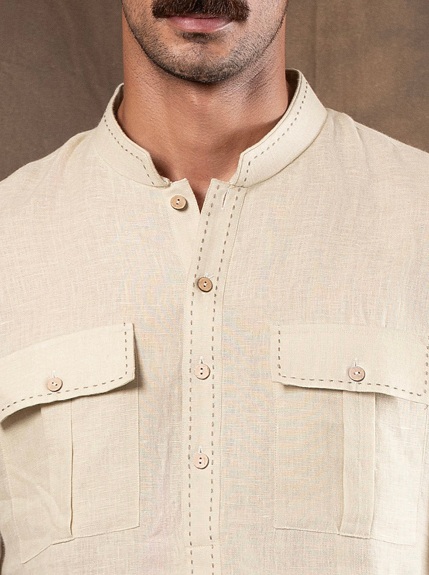 Pista Embroidered  Kurta Pajama | Virasana