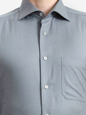 Grey Solid Slim Fit Formal Shirt | Metal