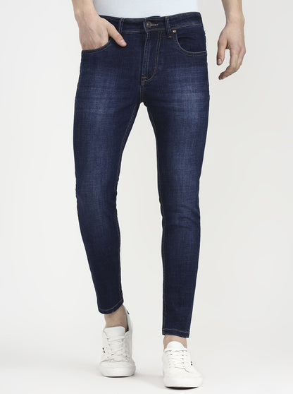 Dark Indigo Blue Solid Rider Fit Jeans | JadeBlue