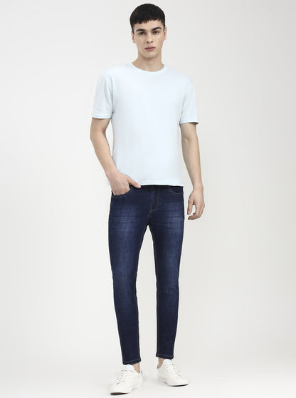 Dark Indigo Blue Solid Rider Fit Jeans | JadeBlue