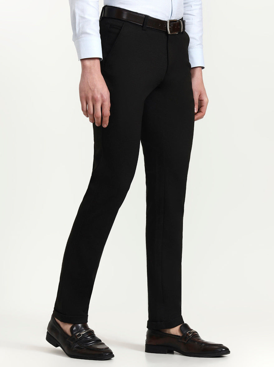 Brown Solid Slim Fit Club Wear Trouser | Wyre