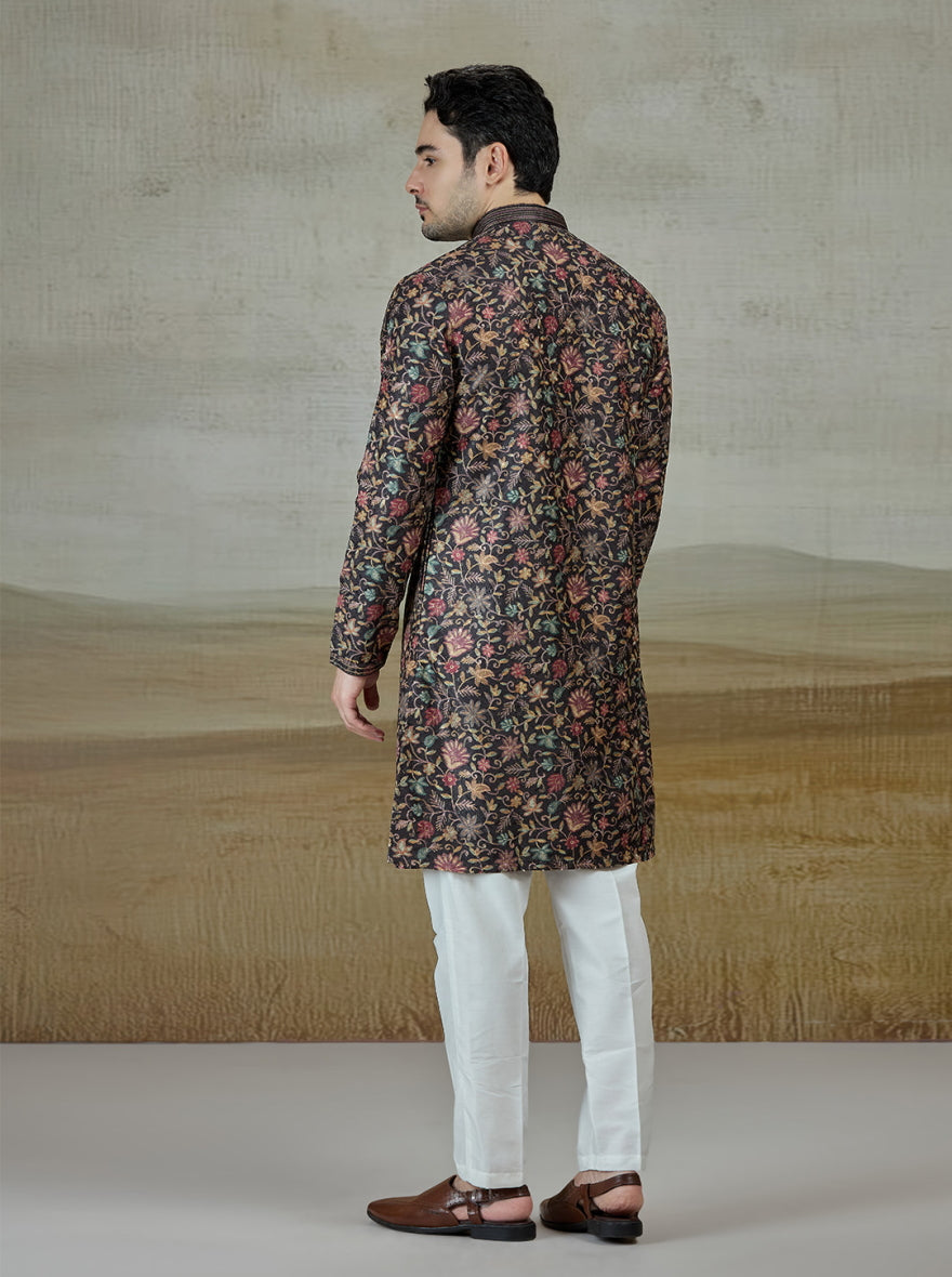 Black Printed Kurta Pajama | Virasana