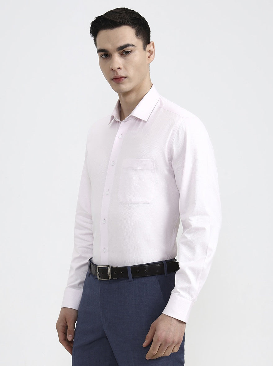 Pink Solid Regular Fit Formal Shirt | JadeBlue
