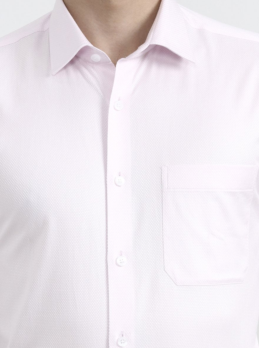 Pink Solid Regular Fit Formal Shirt | JadeBlue