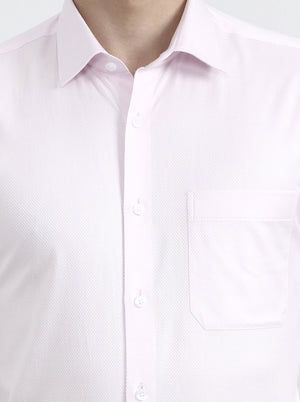 Pink Solid Regular Fit Formal Shirt | JadeBlue