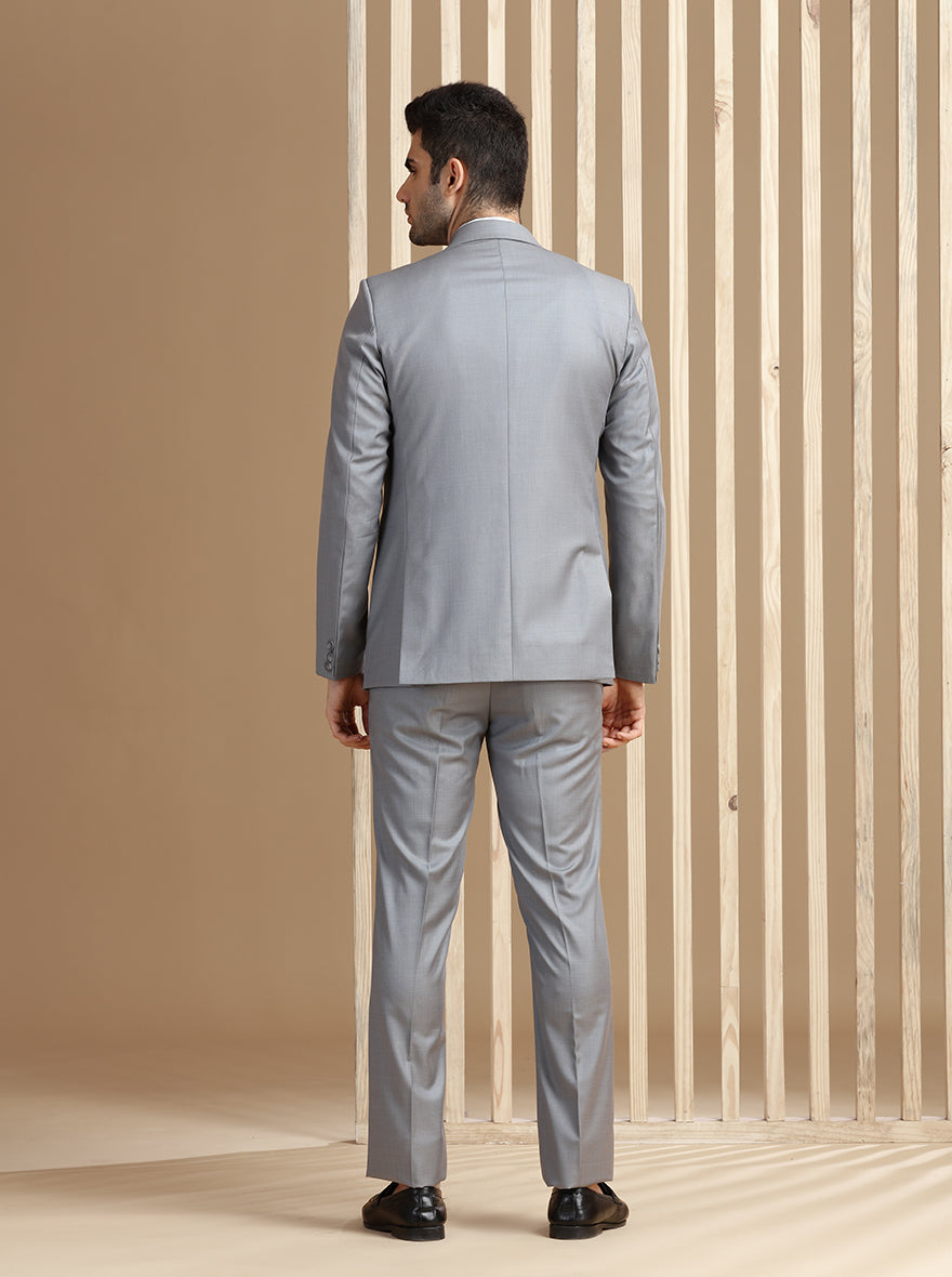 Light Grey Solid Suit | JadeBlue