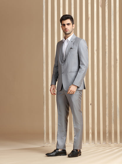 Light Grey Solid Suit | JadeBlue