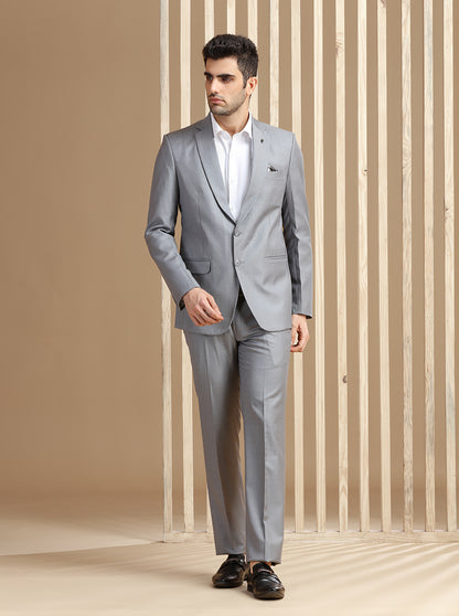 Light Grey Solid Suit | JadeBlue