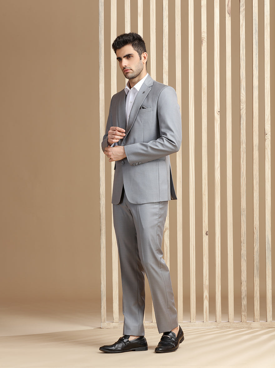 Light Grey Solid Suit | JadeBlue