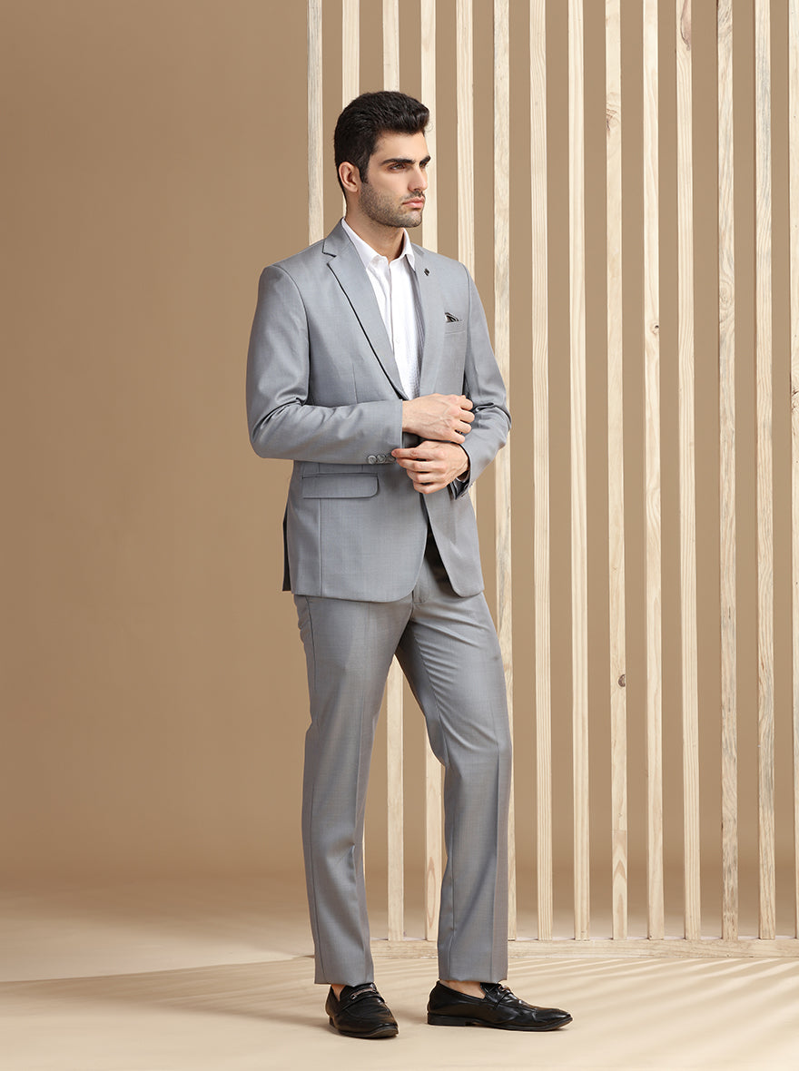 Light Grey Solid Suit | JadeBlue