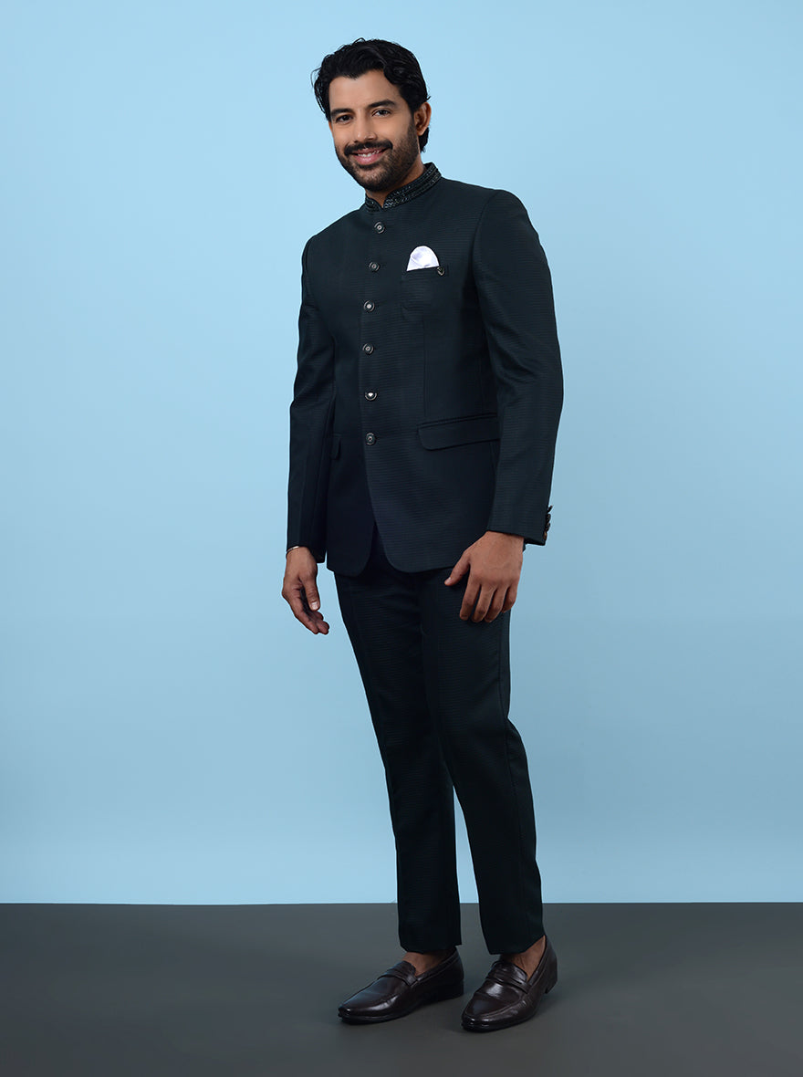 Green Jodhpuri Suit | JadeBlue