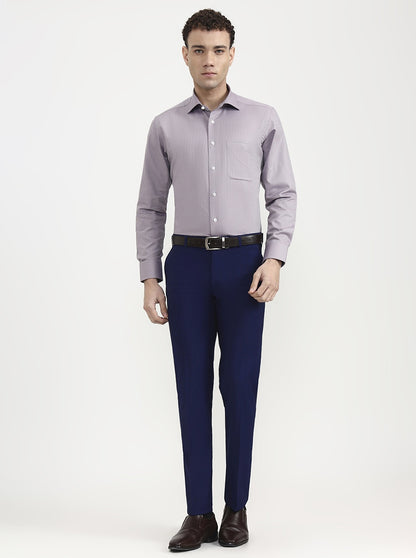 Purple Printed Slim Fit Formal Shirt | JadeBlue Super Luxe