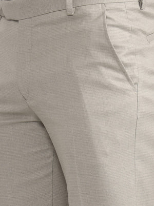 Fawn Solid Super Slim Fit Formal Trouser | Greenfibre