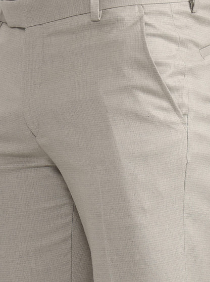 Fawn Solid Super Slim Fit Formal Trouser | Greenfibre