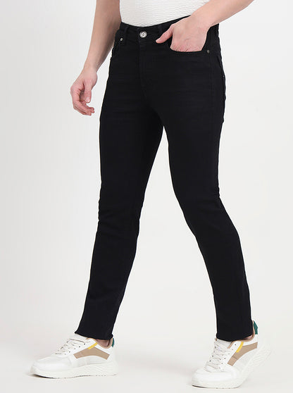 Jet Black Washed Slim Fit Jeans | JadeBlue