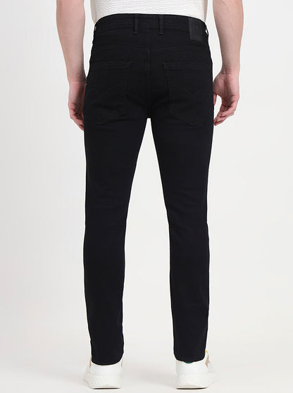 Jet Black Washed Slim Fit Jeans | JadeBlue