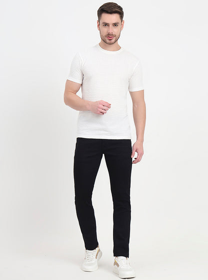 Jet Black Washed Slim Fit Jeans | JadeBlue