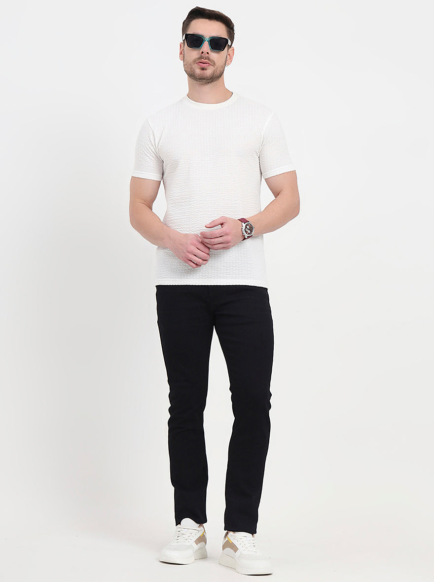Jet Black Washed Slim Fit Jeans | JadeBlue
