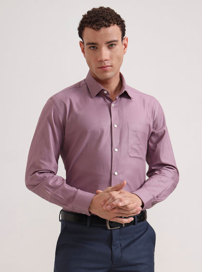 Dusty Pink Solid Regular Fit Formal Shirt | JadeBlue