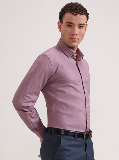 Dusty Pink Solid Regular Fit Formal Shirt | JadeBlue