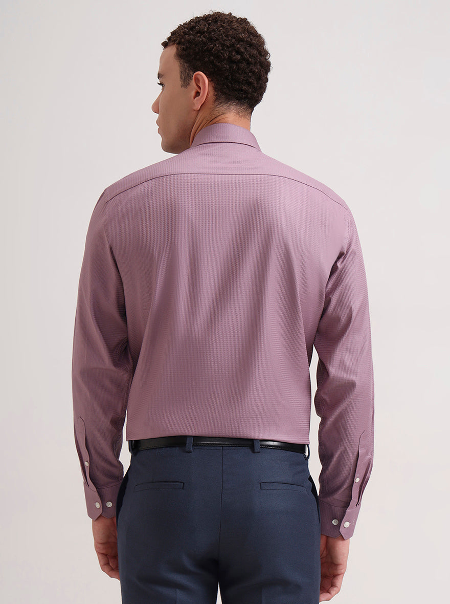 Dusty Pink Solid Regular Fit Formal Shirt | JadeBlue
