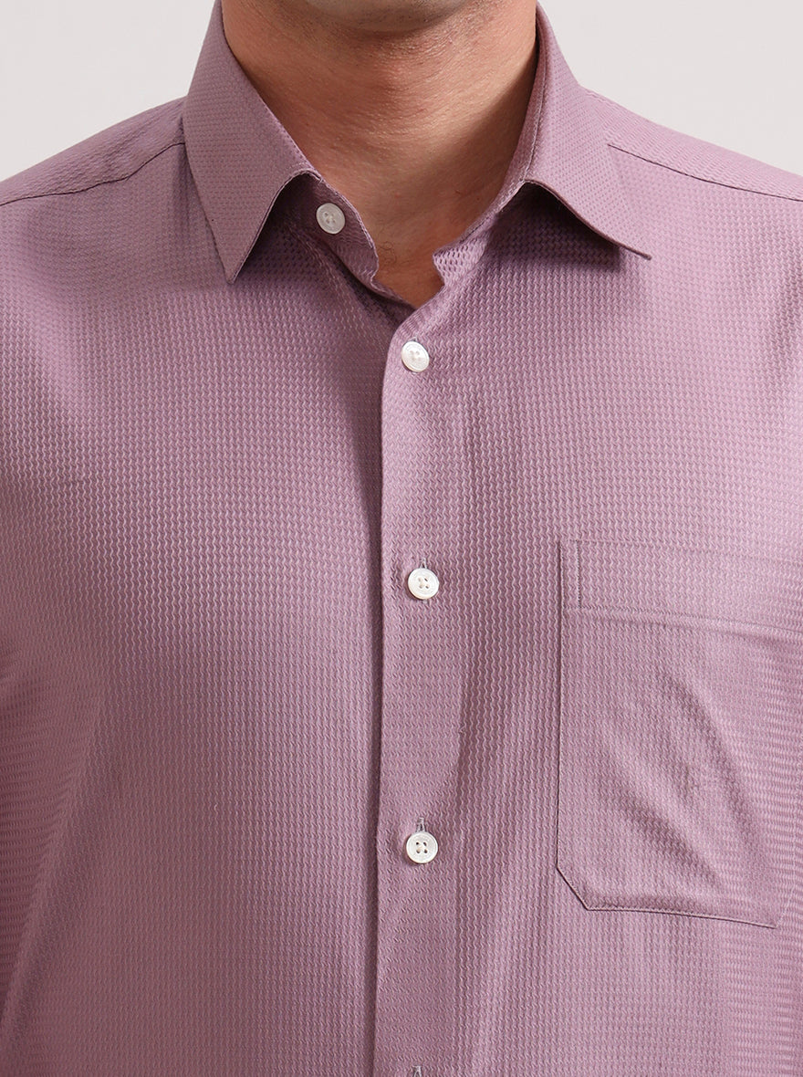 Dusty Pink Solid Regular Fit Formal Shirt | JadeBlue