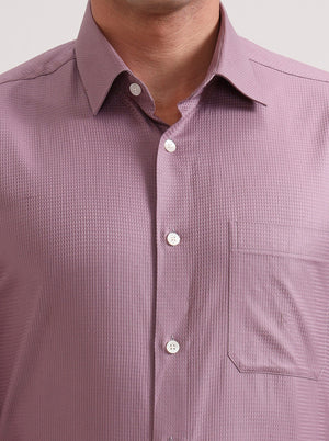 Dusty Pink Solid Regular Fit Formal Shirt | JadeBlue