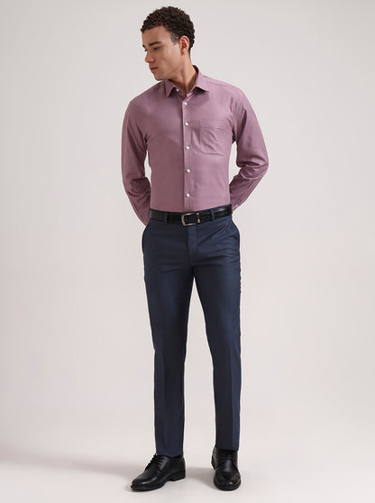 Dusty Pink Solid Regular Fit Formal Shirt | JadeBlue