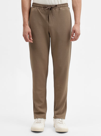Khaki Solid Slim Fit Track Pant | JadeBlue