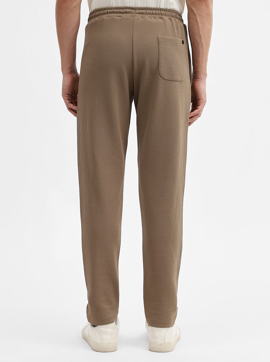 Khaki Solid Slim Fit Track Pant | JadeBlue