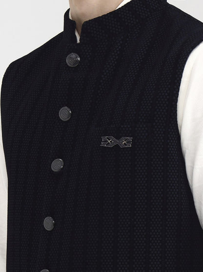 Blue Striped Regular Fit Waistcoat | Wyre
