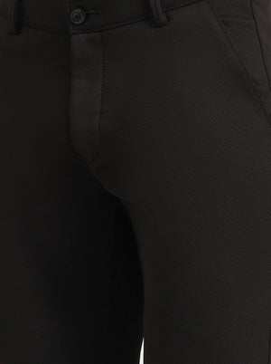 Olive Brown Solid Slim Fit Club Wear Trouser | Wyre